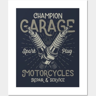 Champion Garage Posters and Art